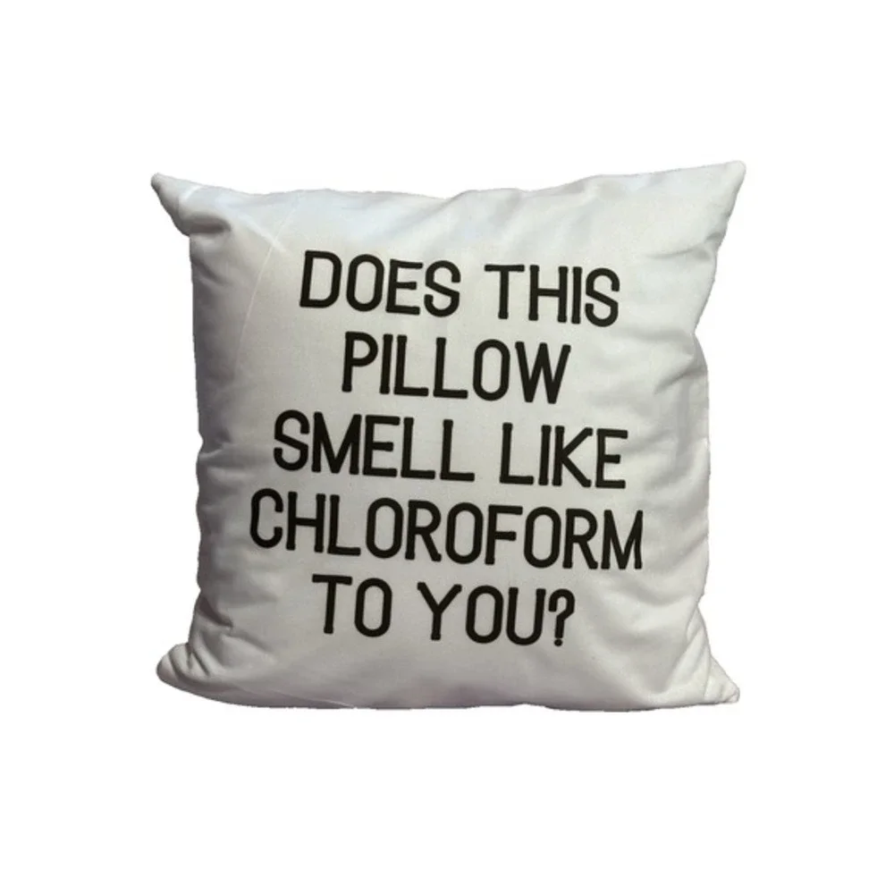 NEW novelty throw pillow 18x18 inches pillowcase & insert included‎ horror crime